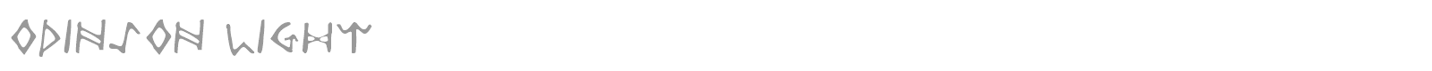 Odinson Light font preview